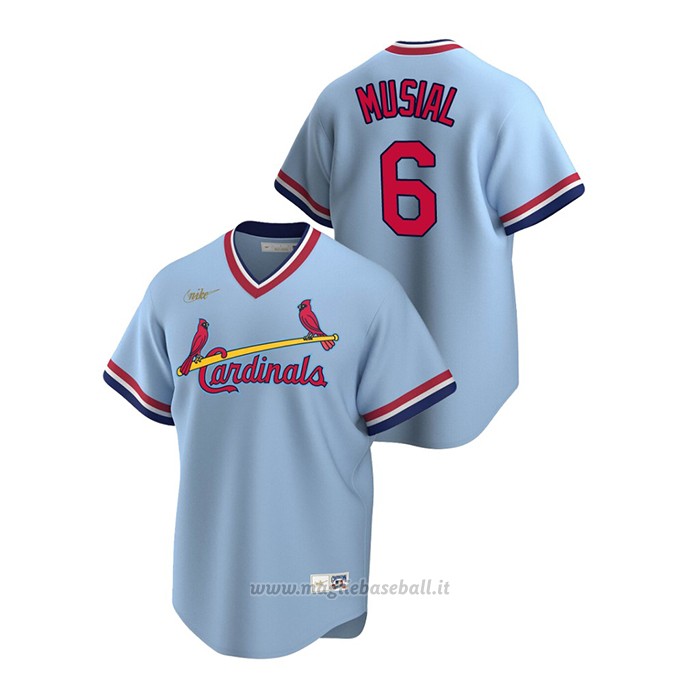Maglia Baseball Uomo St. Louis Cardinals Stan Musial Cooperstown Collection Road Blu